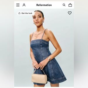 Reformation Dark Blue Denim Mini Dress